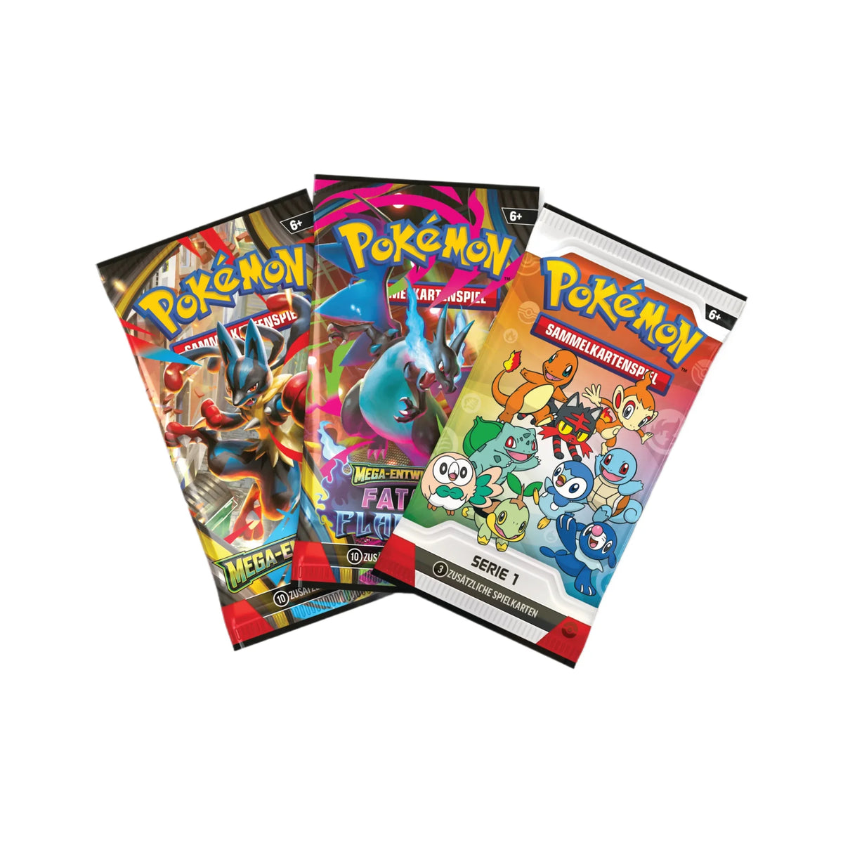 Die drei Booster der Erste Partner Illustrations-Kollektion Serie 1
