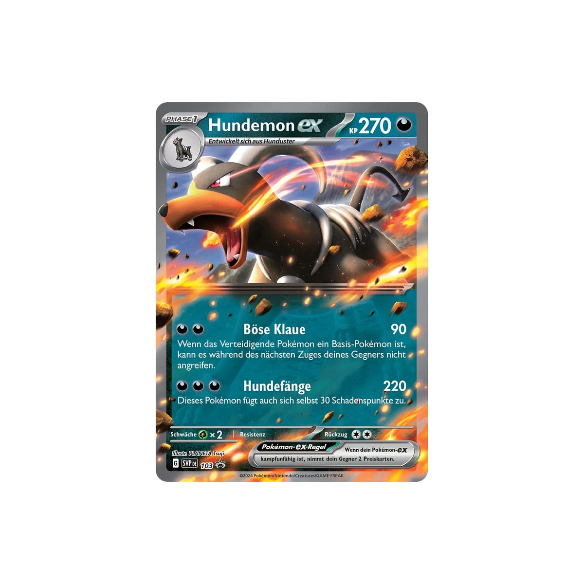 Karte Hundemon-ex aus dem ex-Kampfdeck Hundemon-ex