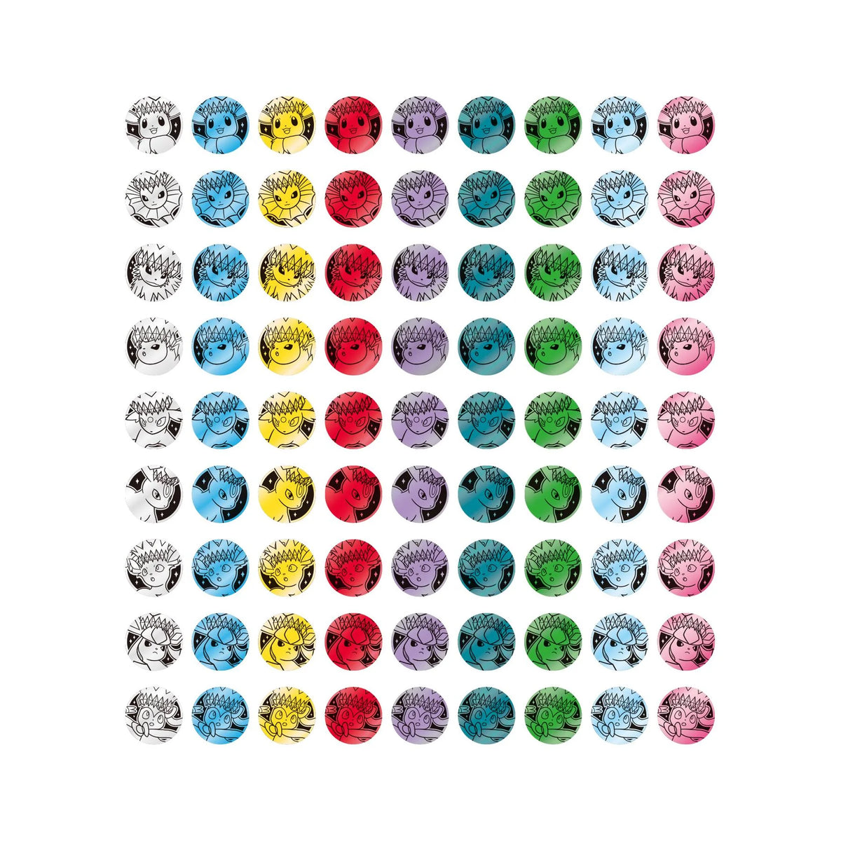 Reguläre Münz-Farbausführungen je Pokémon
