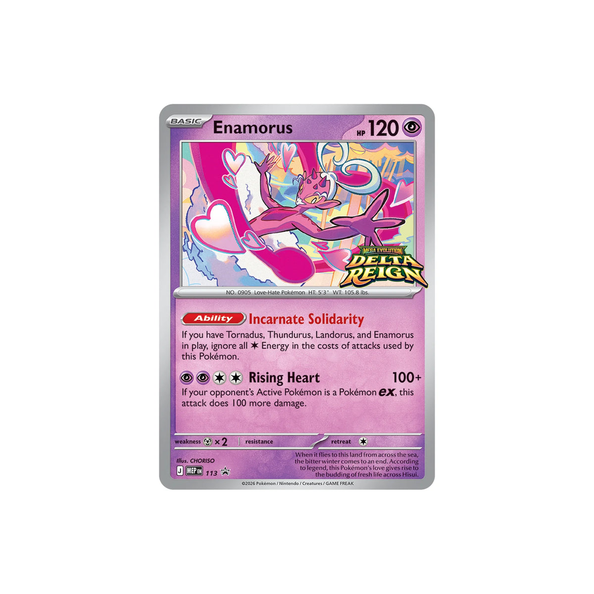 Enamorus Foil-Promokarte aus der Delta Reign Build & Battle Box