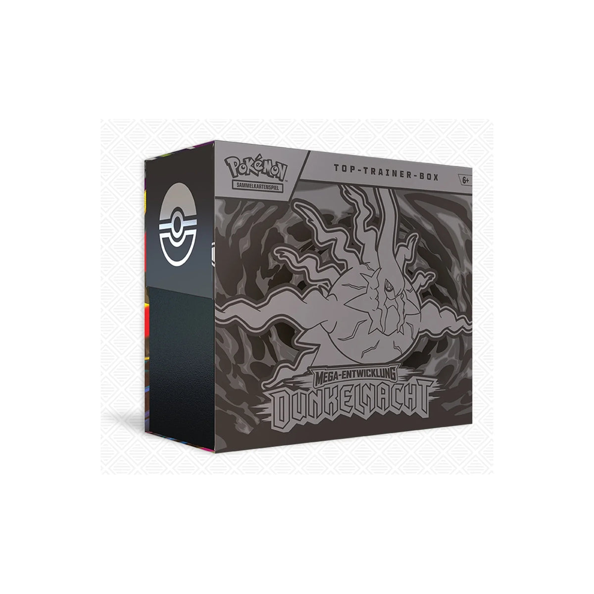 Pokémon Dunkelnacht Top Trainer Box Vorderseite mit Mega-Darkrai-ex
