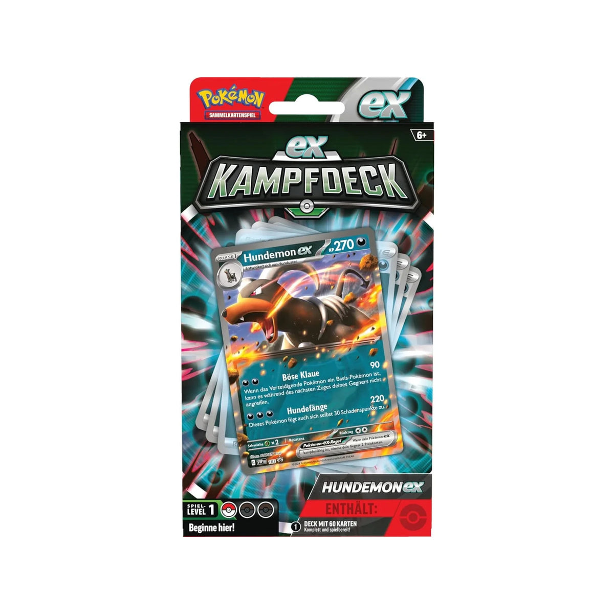 Pokémon ex-Kampfdeck Hundemon-ex Verpackung