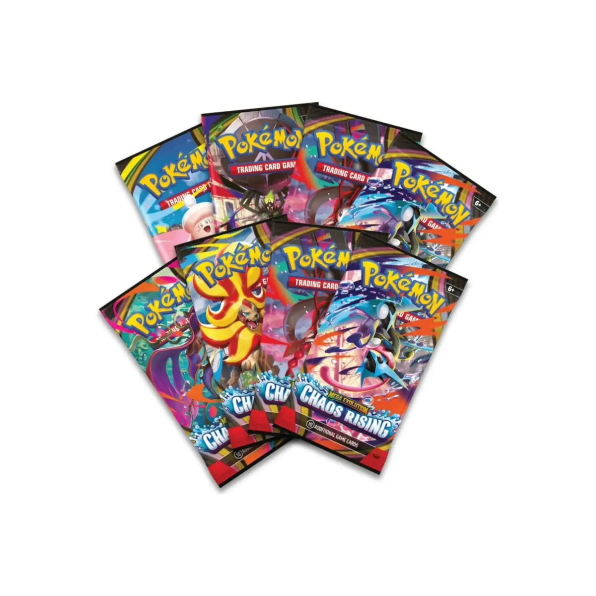 Mega Greninja ex Premium Collection, 8 Booster Chaos Rising, Englisch