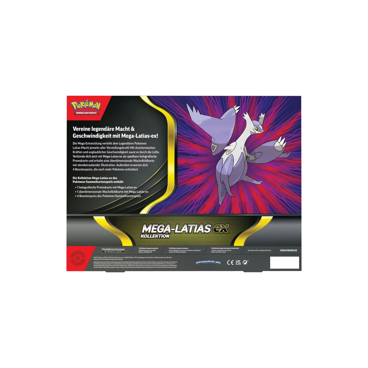 Pokémon Mega-Latias-ex Kollektion, Box-Rückseite