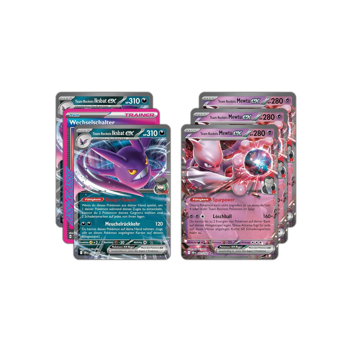 Pokémon Liga-Kampfdeck Team Rockets Mewtu-ex Karten Mewtu-ex und Iksbat-ex