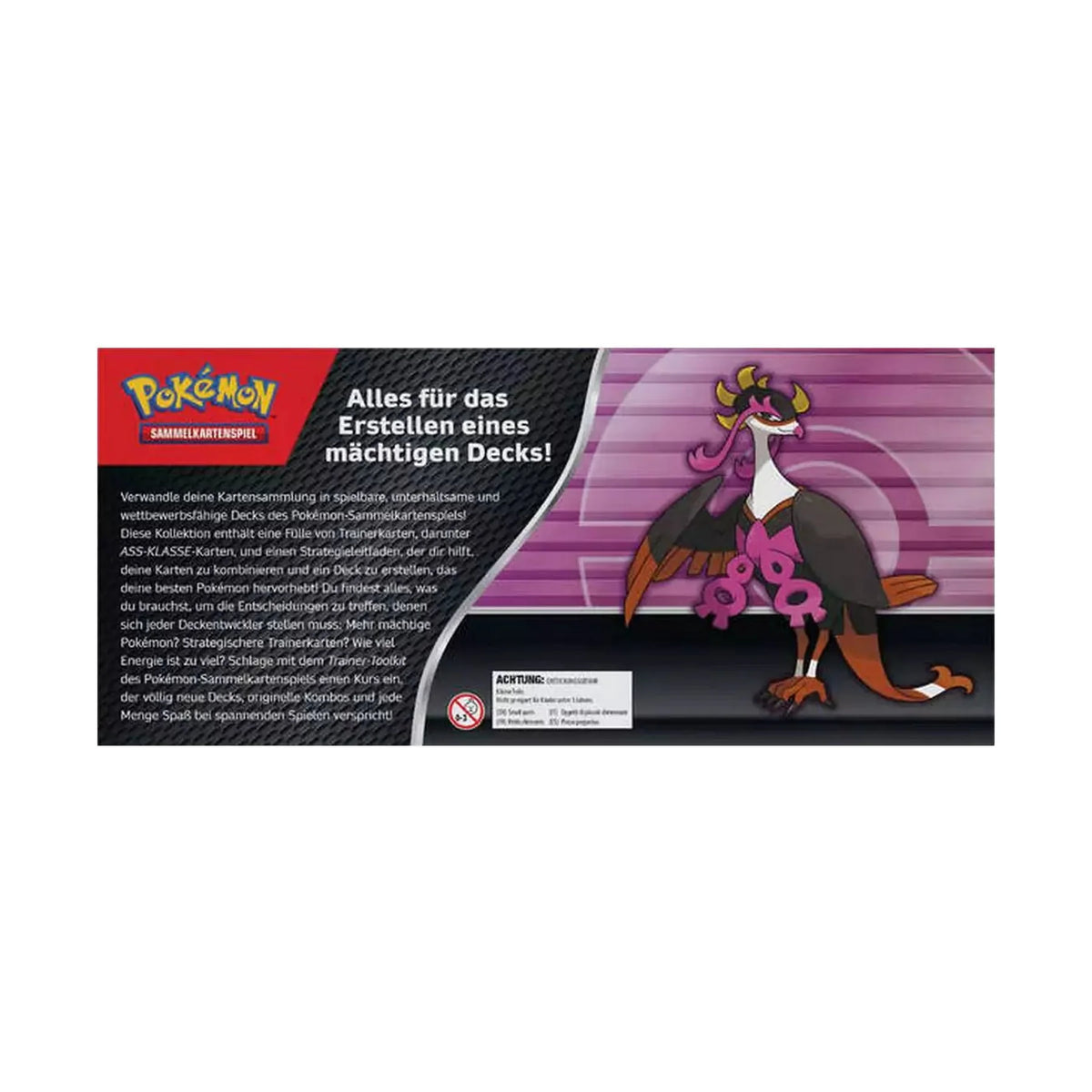 Pokémon Trainer-Toolkit 2025 Rückseite mit Inhaltsangabe