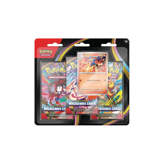 Pokémon Wachsendes Chaos 3-Pack-Blister Glutexo Vorderseite
