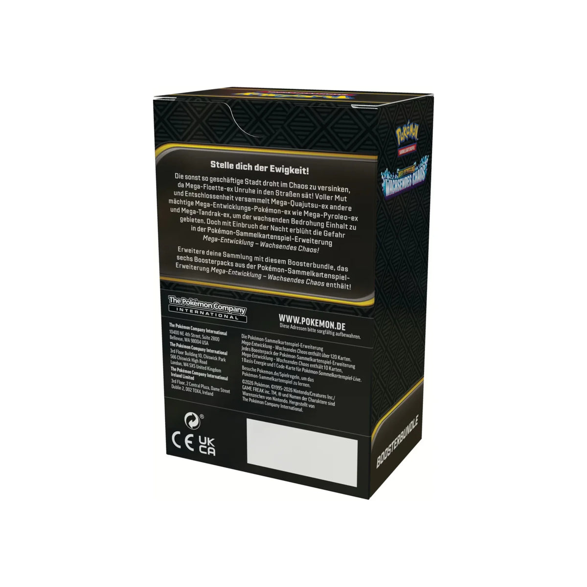 Pokémon Wachsendes Chaos Booster Bundle Rückseite